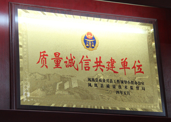 鉆牛角尖集團(tuán)被鳳凰縣政府評(píng)為“質(zhì)量誠(chéng)信共建單位”
